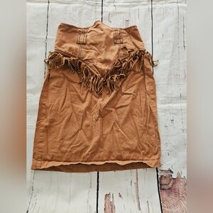 Vintage Flamingo Western Wear Fringe Skirt Size XS